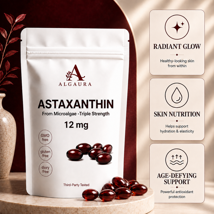 Algaura Astaxanthin 12mg – Firmer, Younger-Looking Skin