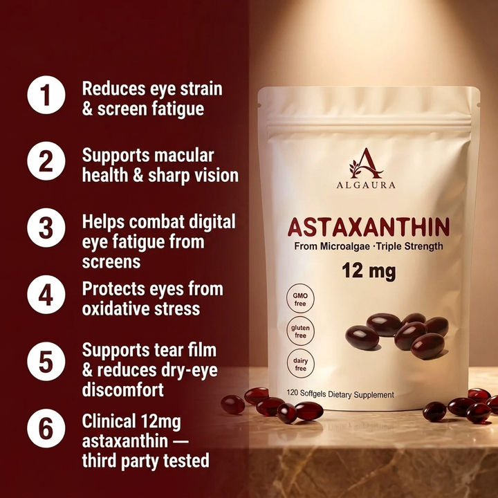 Algaura Astaxanthin — Advanced Eye & Vision Support